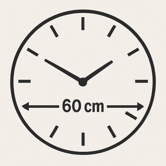 Orologio goldy 60cm per parete tondo moderno in resina oro